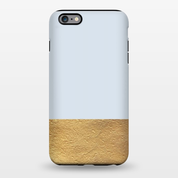 iPhone 6/6s plus StrongFit Color Block Light Blue and Gold by Caitlin Workman