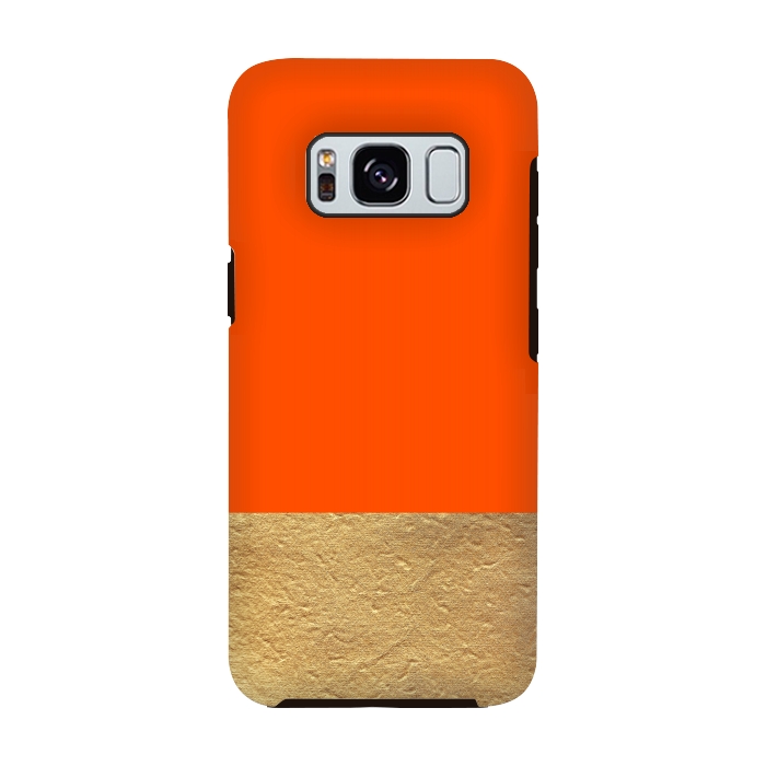 Galaxy S8 StrongFit Color Block Red and Gold by Caitlin Workman