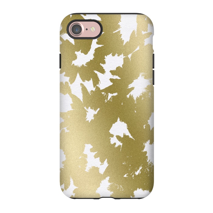 iPhone 7 StrongFit Gold Floral by Caitlin Workman