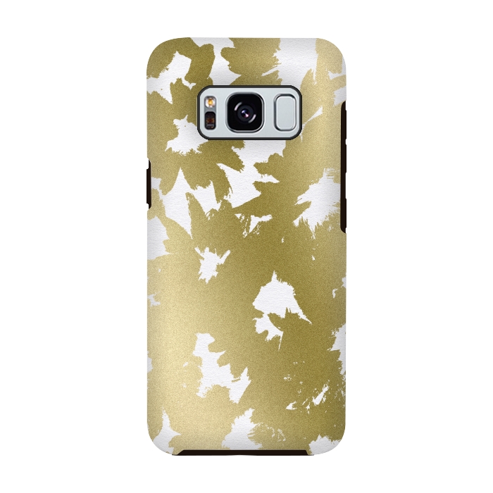 Galaxy S8 StrongFit Gold Floral by Caitlin Workman