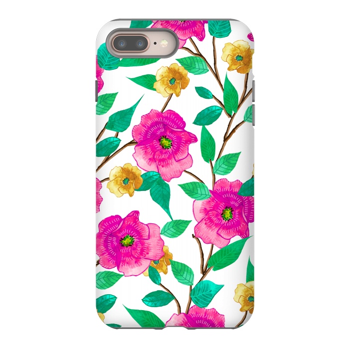 iPhone 7 plus StrongFit Floral Forever by Uma Prabhakar Gokhale
