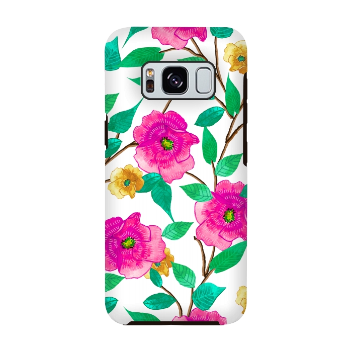 Galaxy S8 StrongFit Floral Forever by Uma Prabhakar Gokhale