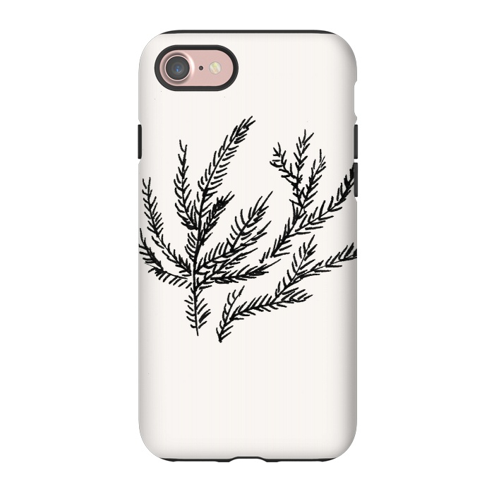 iPhone 7 StrongFit Summer Coral Fern by Caitlin Workman