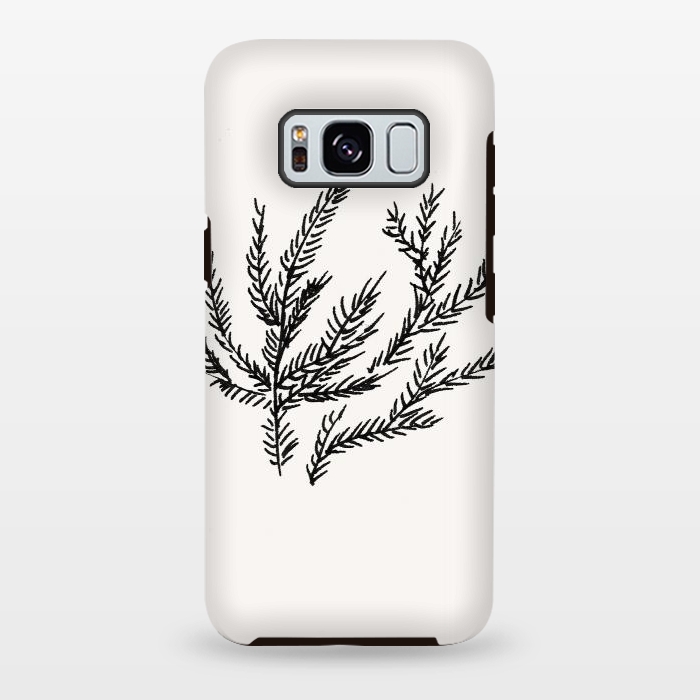 Galaxy S8 plus StrongFit Summer Coral Fern by Caitlin Workman