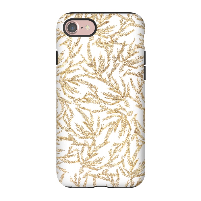 iPhone 7 StrongFit Gold Ferns by Caitlin Workman