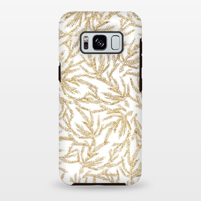 Galaxy S8 plus StrongFit Gold Ferns by Caitlin Workman