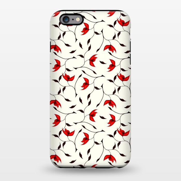 iPhone 6/6s plus StrongFit Beautiful Strange Red Flowers Pattern by Boriana Giormova