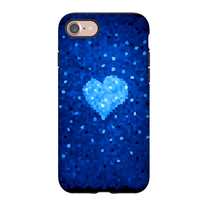 iPhone 7 StrongFit Winter Blue Crystal Heart by Boriana Giormova