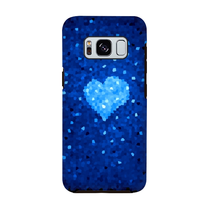 Galaxy S8 StrongFit Winter Blue Crystal Heart by Boriana Giormova