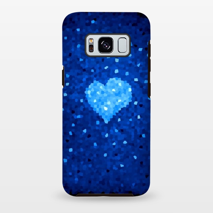 Galaxy S8 plus StrongFit Winter Blue Crystal Heart by Boriana Giormova