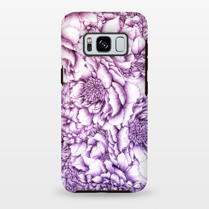 Galaxy S8 plus StrongFit Peony Flower Pattern by ECMazur 