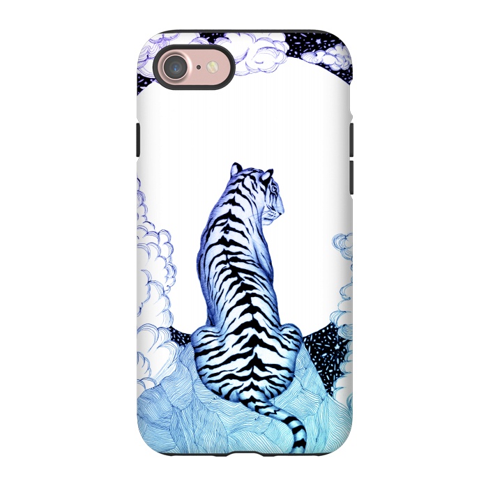 iPhone 7 StrongFit Ombre Tiger Moon by ECMazur 