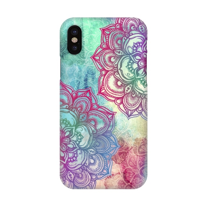 iPhone X SlimFit Round and Round the Rainbow by Micklyn Le Feuvre