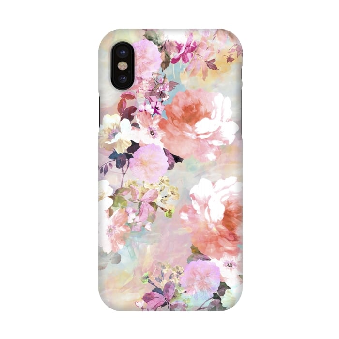 iPhone X SlimFit Watercolor Flowers por Girly Trend