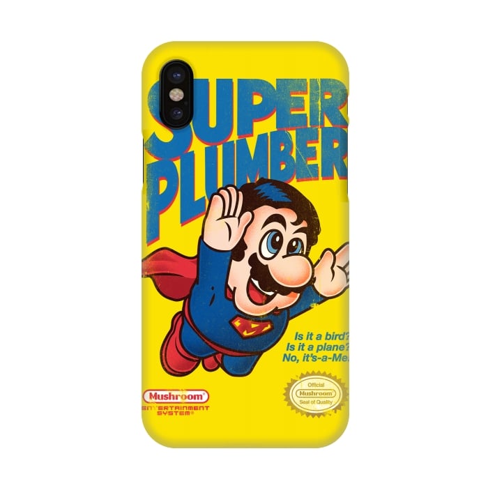 iPhone X SlimFit Super Plumber por Vó Maria