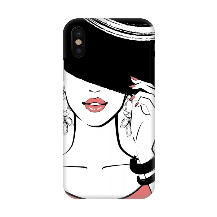 iPhone X SlimFit Girl in a Hat by Martina