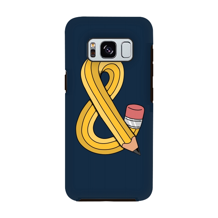 Galaxy S8 StrongFit ampersand pencil by Coffee Man