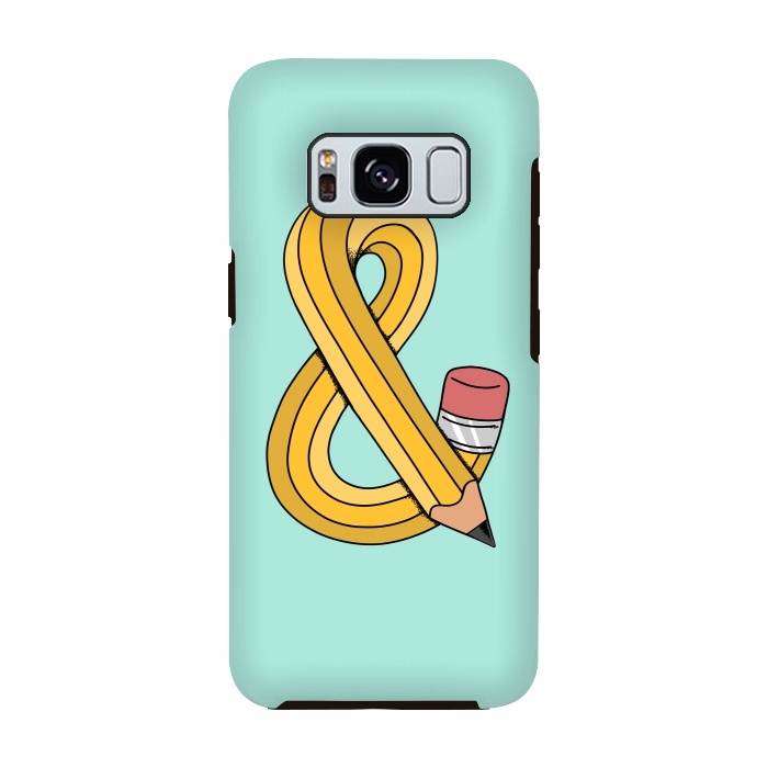 Galaxy S8 StrongFit Ampersand Pencil Green by Coffee Man