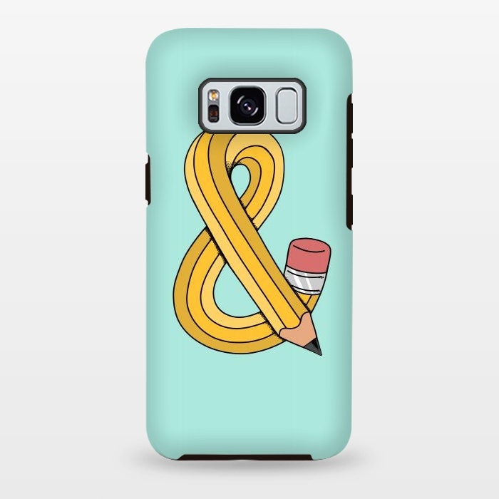 Galaxy S8 plus StrongFit Ampersand Pencil Green by Coffee Man