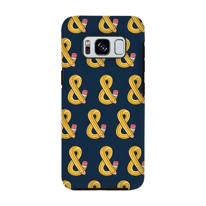Galaxy S8 StrongFit Ampersand pencil pattern by Coffee Man