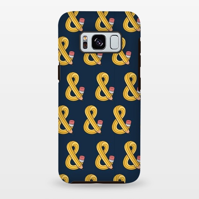 Galaxy S8 plus StrongFit Ampersand pencil pattern by Coffee Man