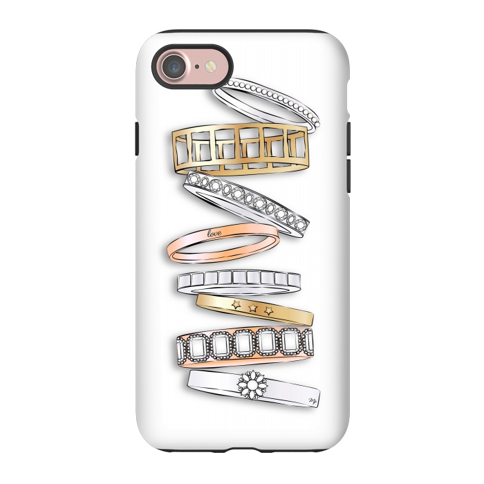 iPhone 7 StrongFit Stack of Brand Designer Bracelets by Martina