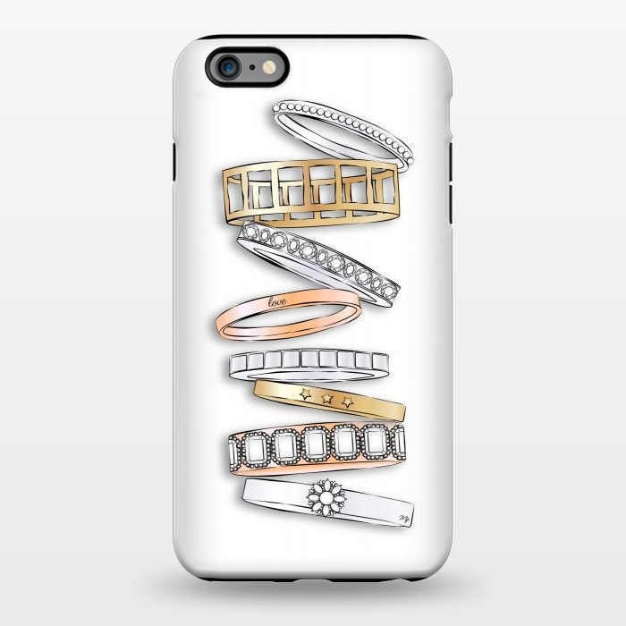 iPhone 6/6s plus StrongFit Stack of Brand Designer Bracelets by Martina