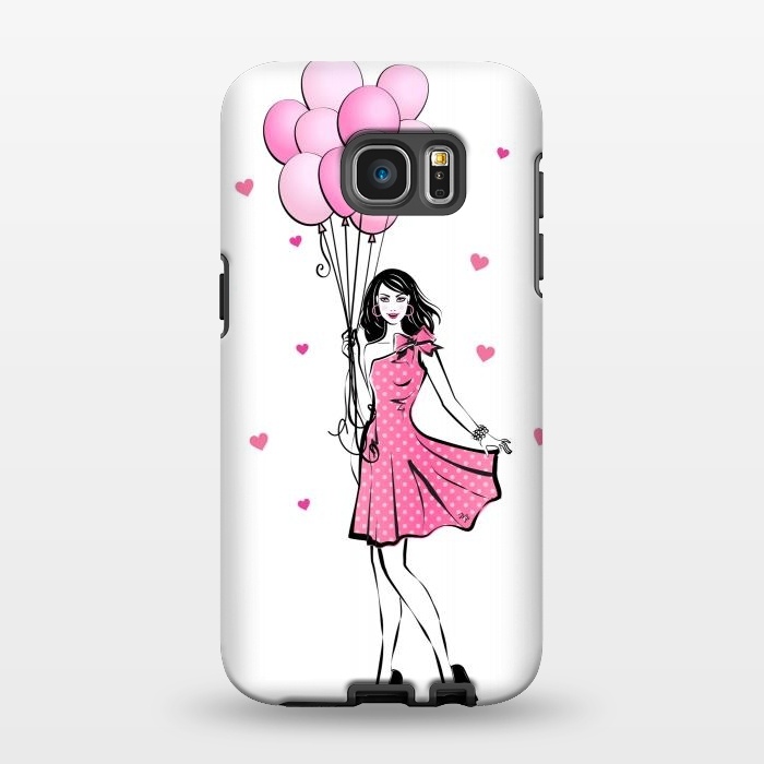 Galaxy S7 EDGE StrongFit Girl with balloons by Martina