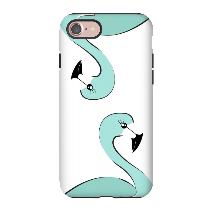 iPhone 7 StrongFit Mint Flamingo by Martina