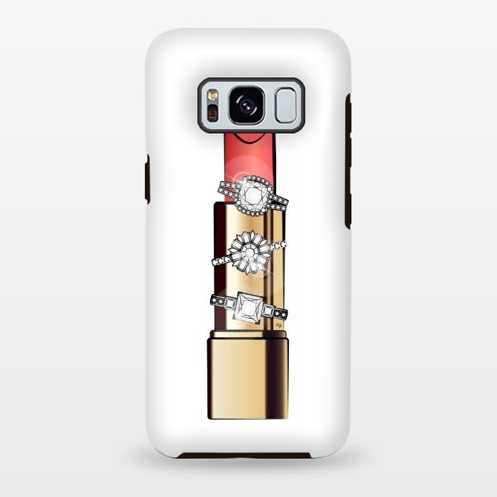 Galaxy S8 plus StrongFit Diamond ring Lipstick by Martina
