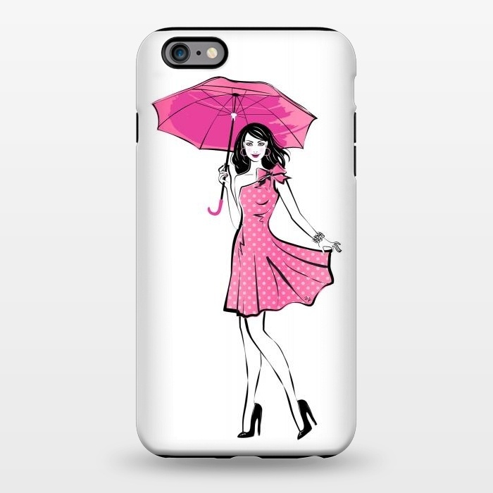 iPhone 6/6s plus StrongFit Pretty girl with umbrella by Martina