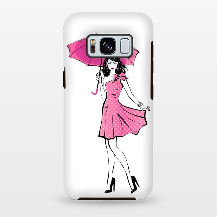 Galaxy S8 plus StrongFit Pretty girl with umbrella by Martina
