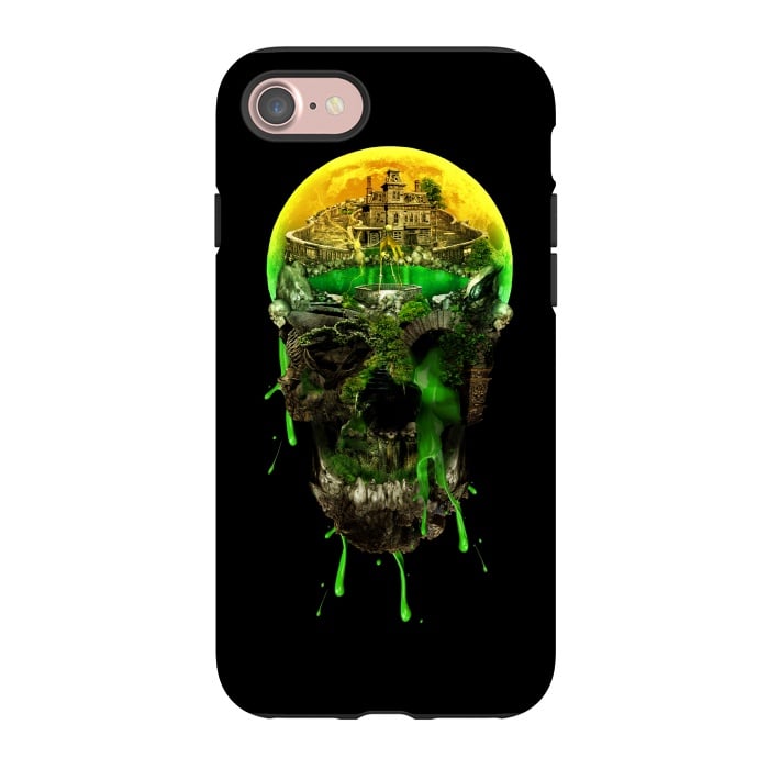 iPhone 7 StrongFit Haunted Skull by Riza Peker