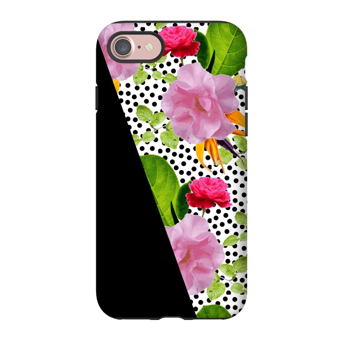 iPhone 7 StrongFit Dark Floral Polka by Zala Farah