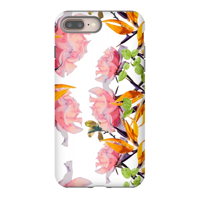 iPhone 7 plus StrongFit Lush Watercolor Florals by Zala Farah