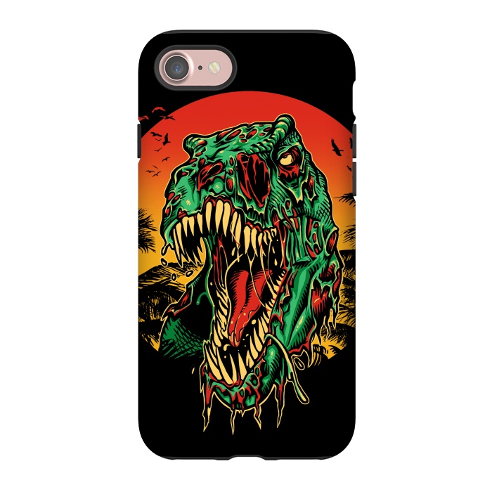 iPhone 7 StrongFit Zombie T-Rex by Branko Ricov