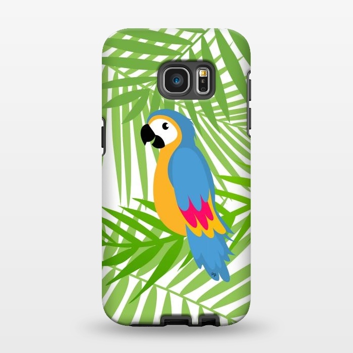 Galaxy S7 EDGE StrongFit Cute colourful parrot by Martina