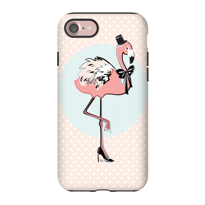 iPhone 7 StrongFit Stylish Flamingo by Martina