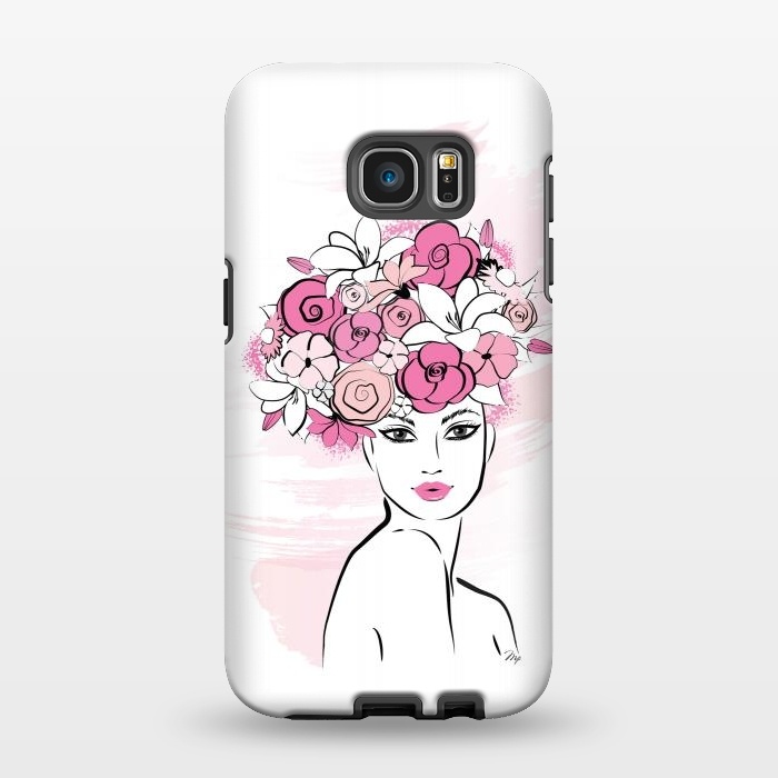 Galaxy S7 EDGE StrongFit Flower Crown Girl by Martina