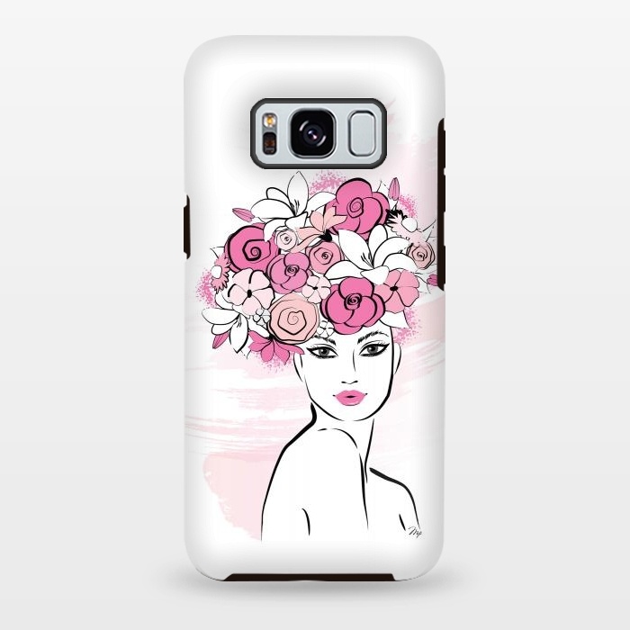 Galaxy S8 plus StrongFit Flower Crown Girl by Martina