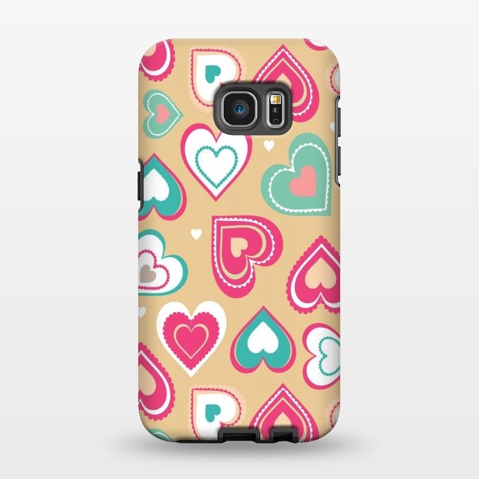 Galaxy S7 EDGE StrongFit Love Hearts by Martina