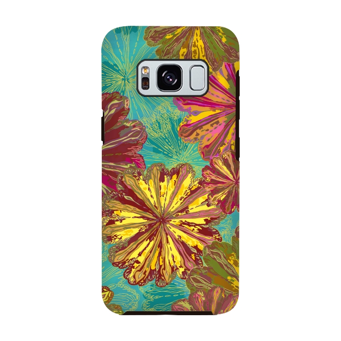 Galaxy S8 StrongFit Poppytops by Lotti Brown