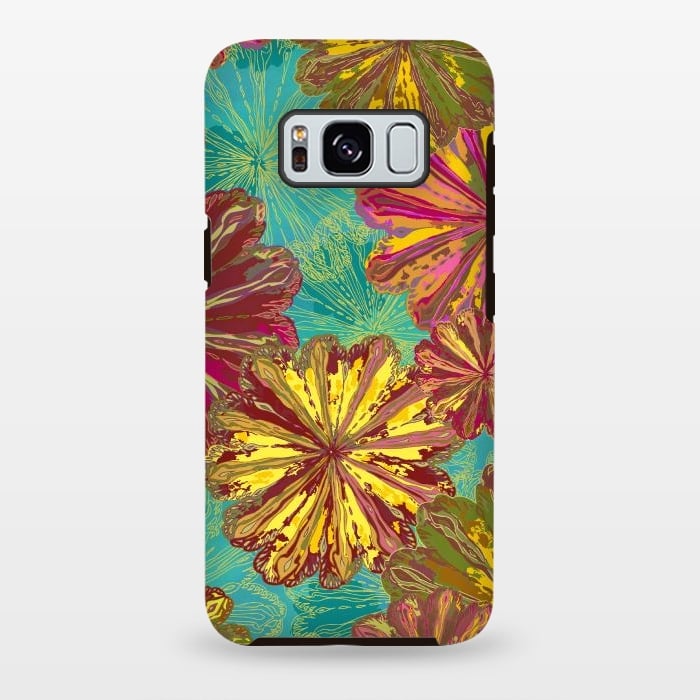 Galaxy S8 plus StrongFit Poppytops by Lotti Brown