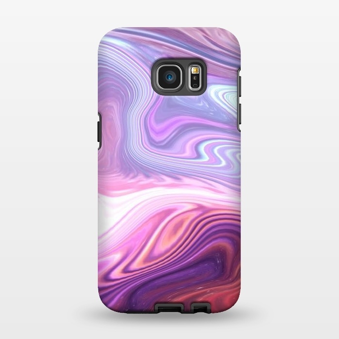Galaxy S7 EDGE StrongFit Purple Marble by Martina