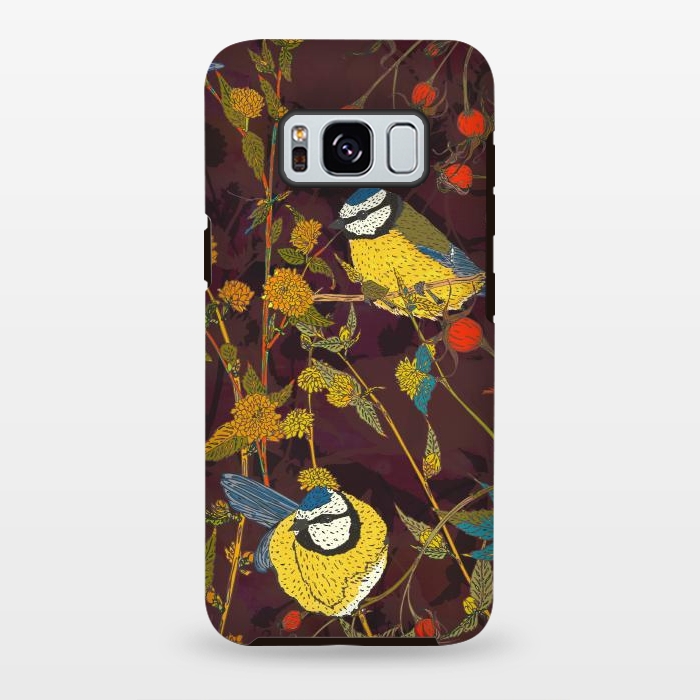 Galaxy S8 plus StrongFit Blue Tits by Lotti Brown