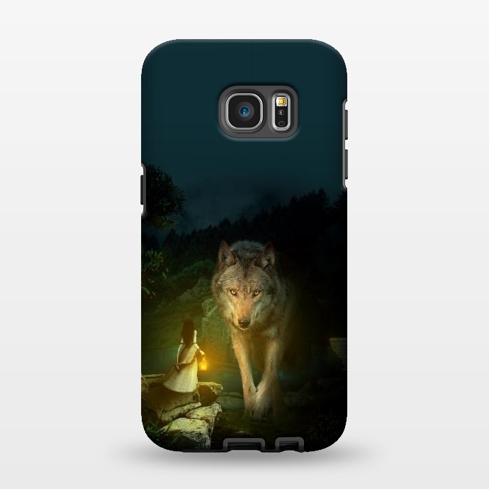 Galaxy S7 EDGE StrongFit The Wolf by Riza Peker