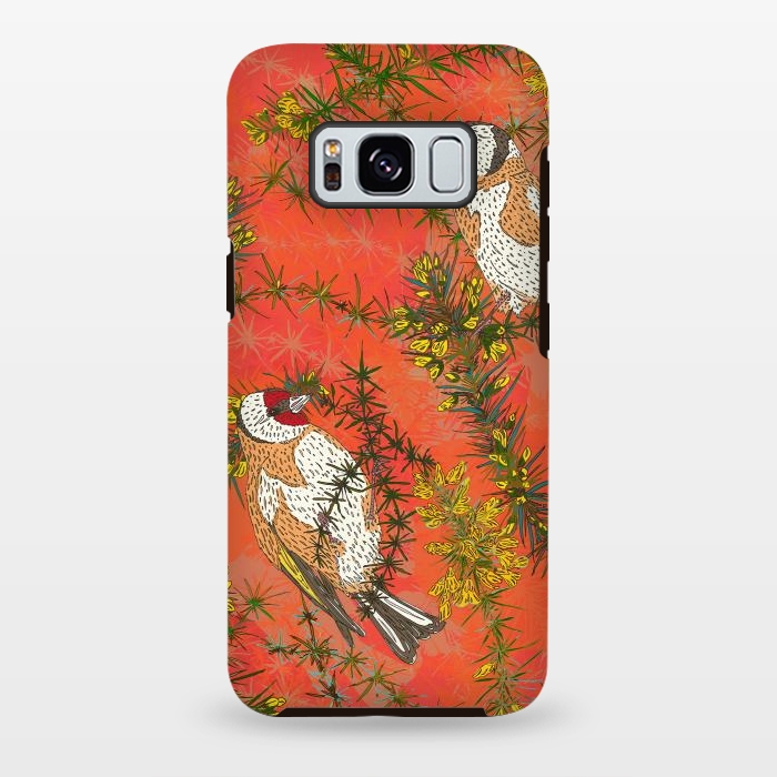 Galaxy S8 plus StrongFit Goldfinches in Gorse by Lotti Brown