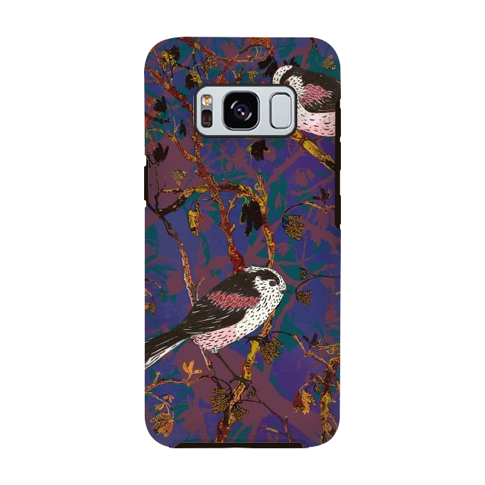 Galaxy S8 StrongFit Long-tailed Tits by Lotti Brown