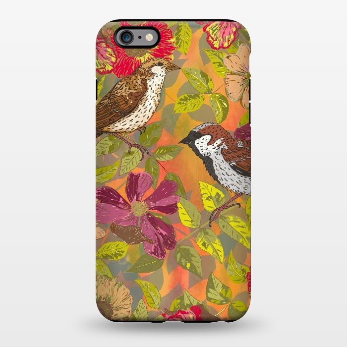 iPhone 6/6s plus StrongFit Sparrow and Wild Rose by Lotti Brown