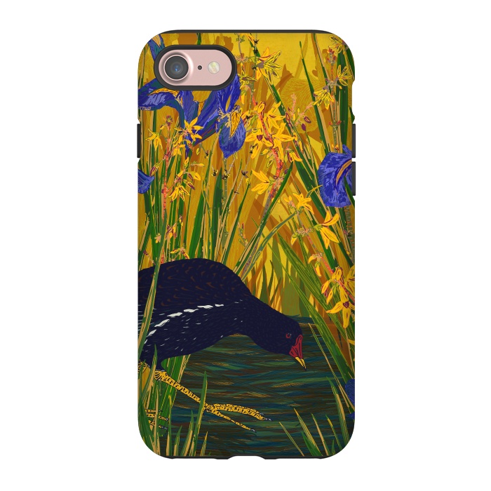 iPhone 7 StrongFit Moorhen and Iris by Lotti Brown